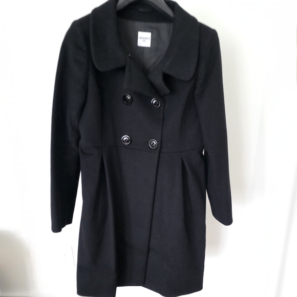Cinzia Rocca Icons Black Double-Breasted Pea Coat Size M - Picture 1 of 7